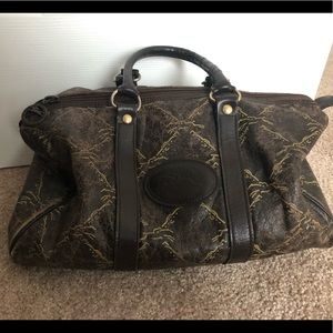 Vintage Leather Longchamp Doctor Bag Boston Bag